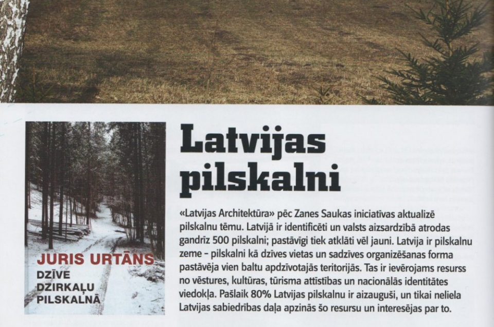 Raksts par pilskalniem žurnālā “Latvijas architektūra” 2019/1